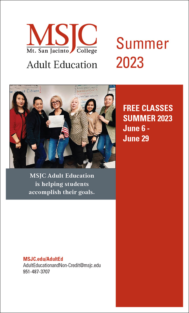 Adult Education at MSJC Mt. San Jacinto College