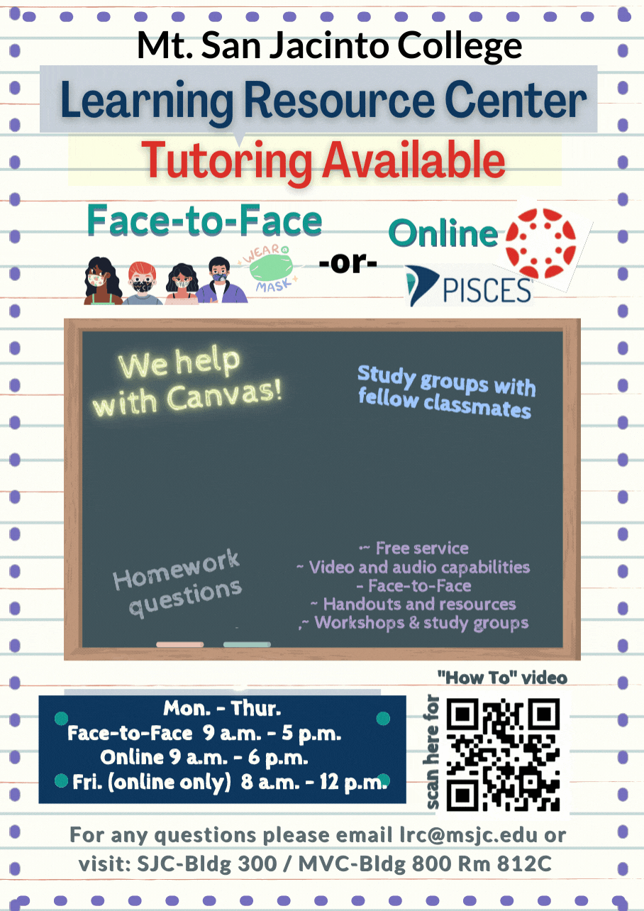 Peer tutors are available to assist you!