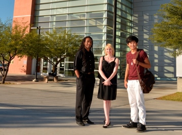 smiling students on campus