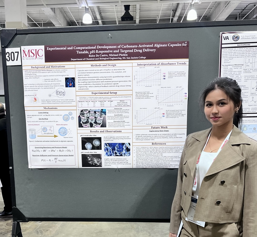 MSJC Honors Student Roice De Castro Presents National Research and Earns Multiple Academic Publications