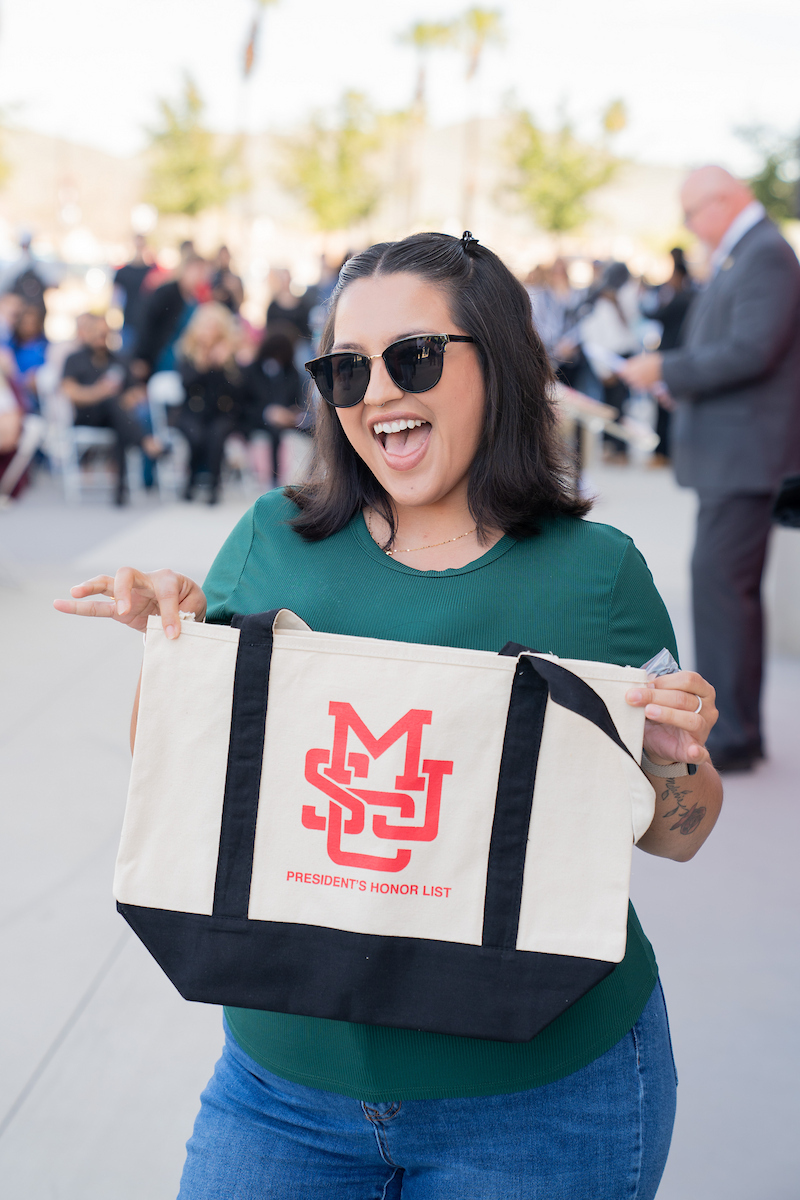 President's Honor student with swag