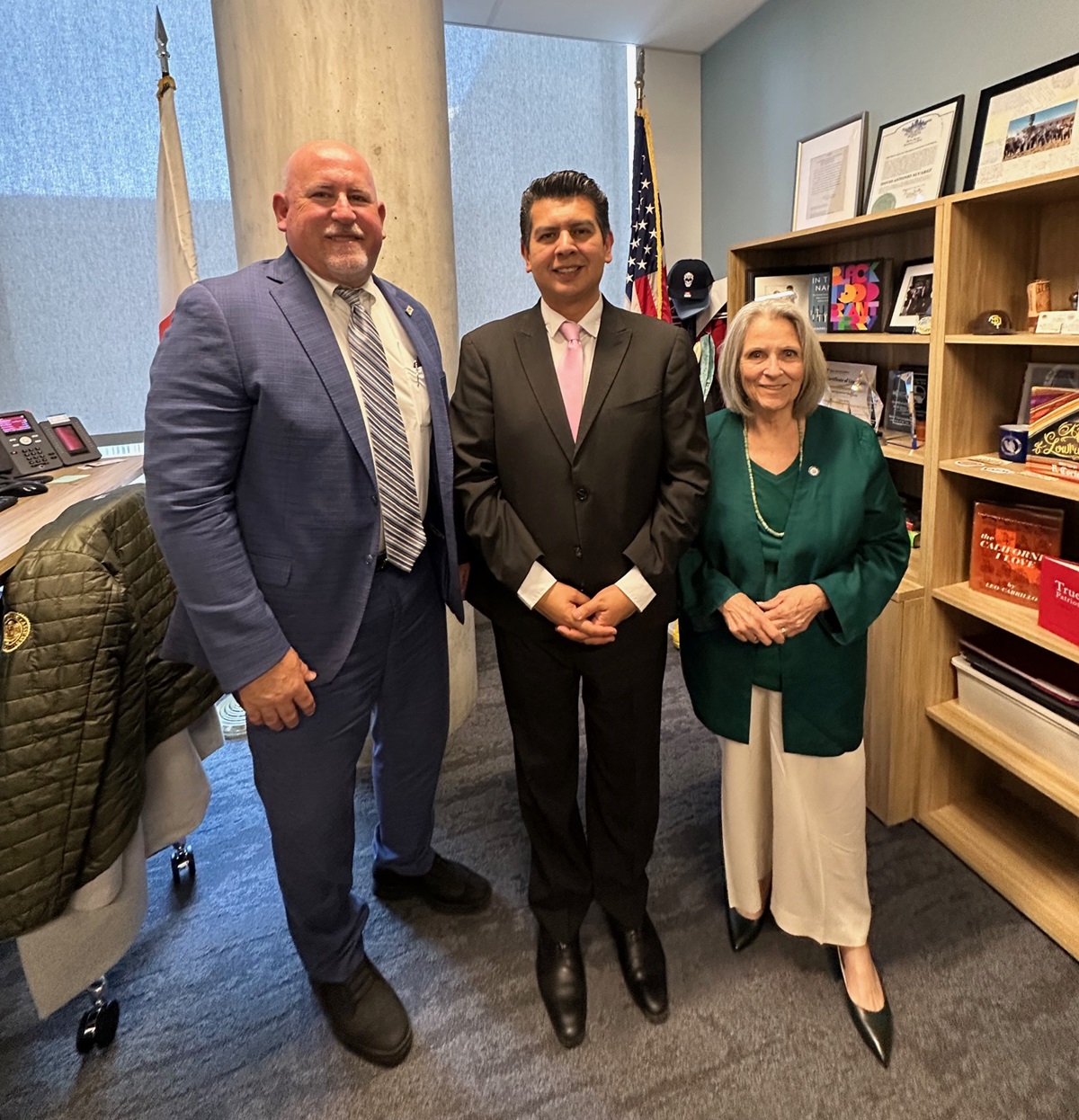 Roger Schultz with David Alvarez and Nan Gomez-Heitzeberg