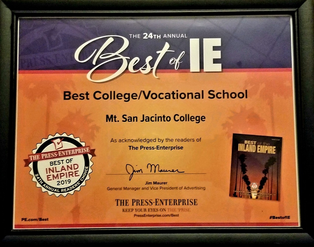 MSJC voted number one college in Press-Enterprise Best of the Inland Empire