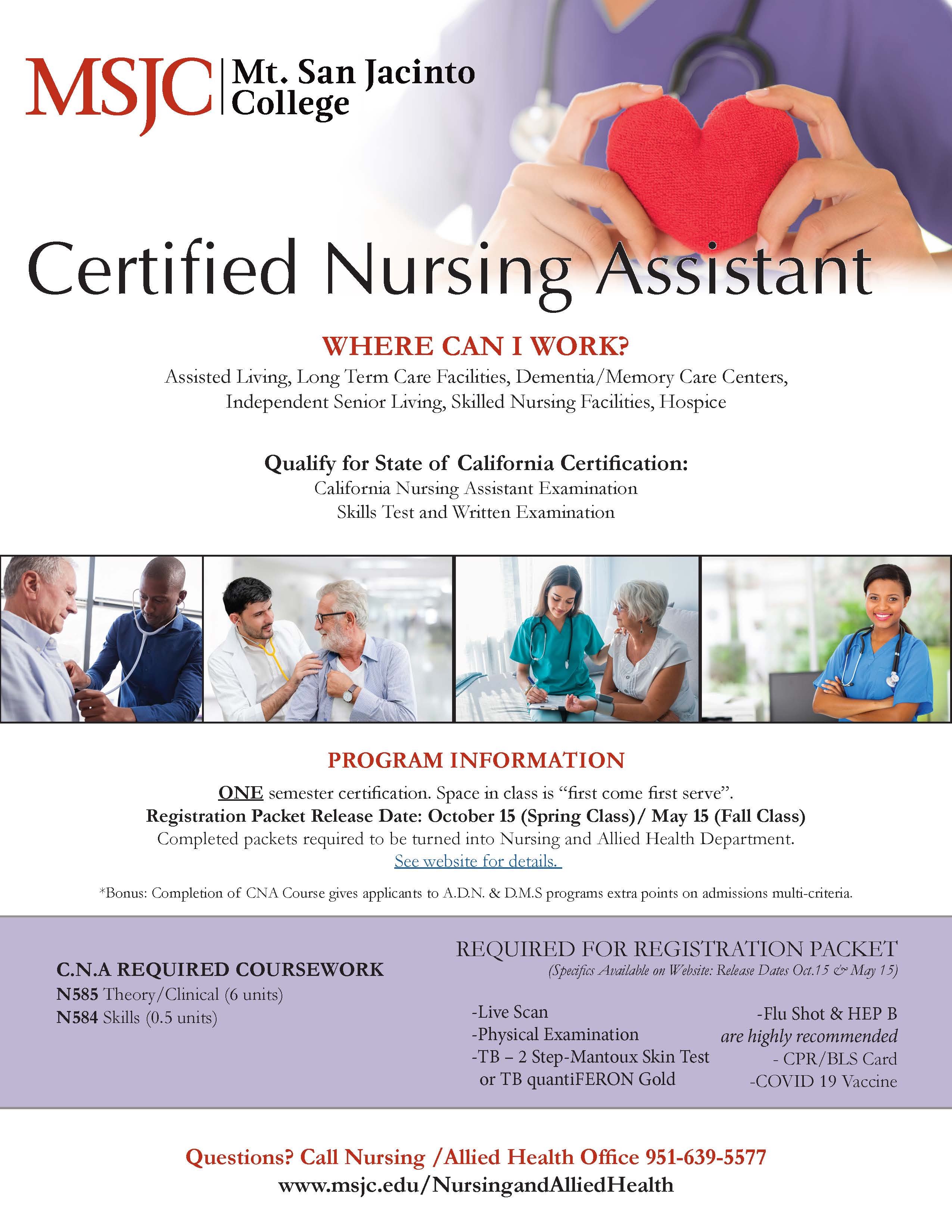 Certified Nursing Assistant Mt San Jacinto College