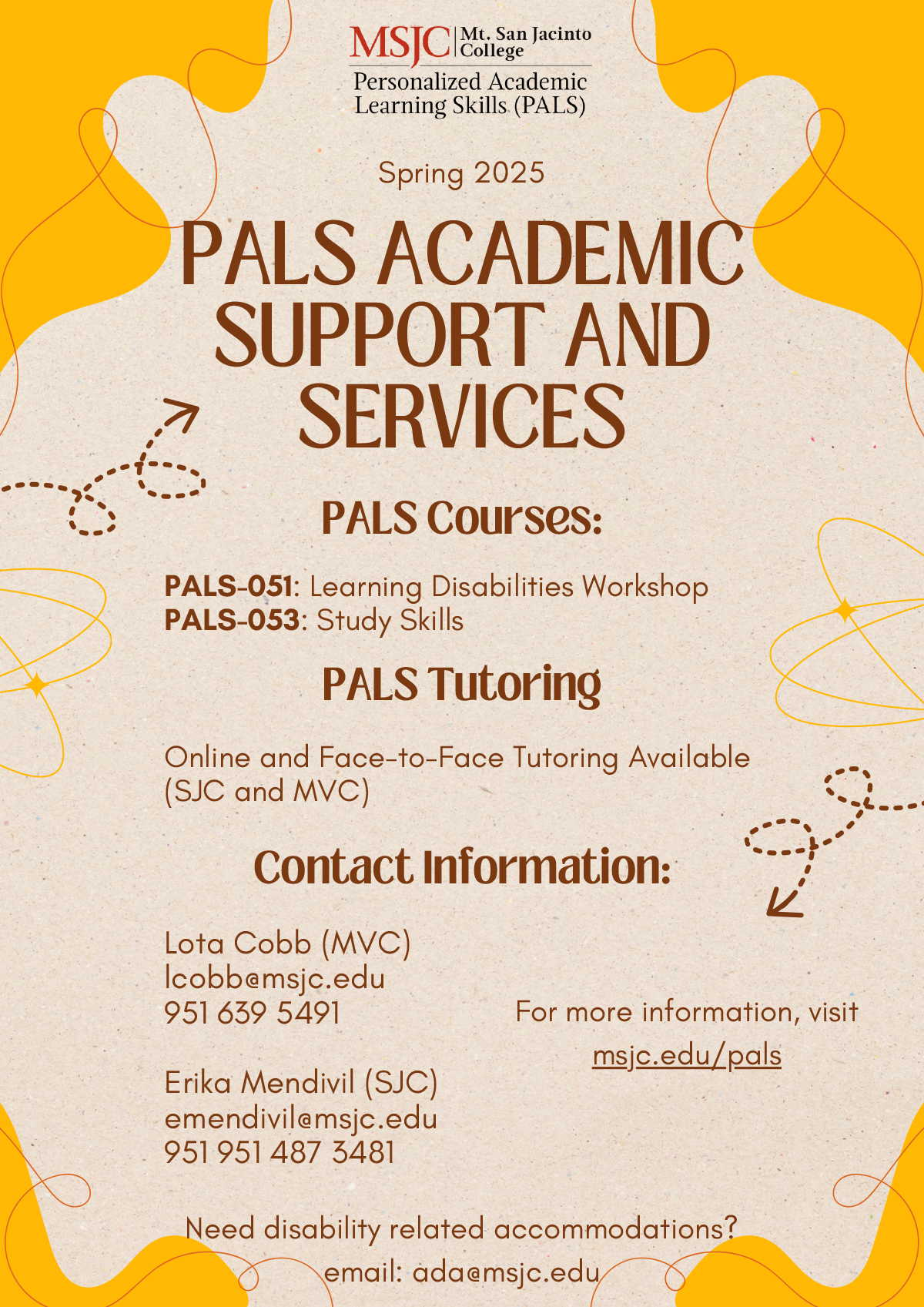 PALS Program flyer