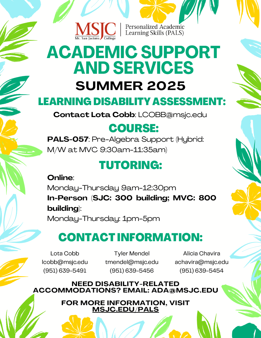 PALS Program flyer