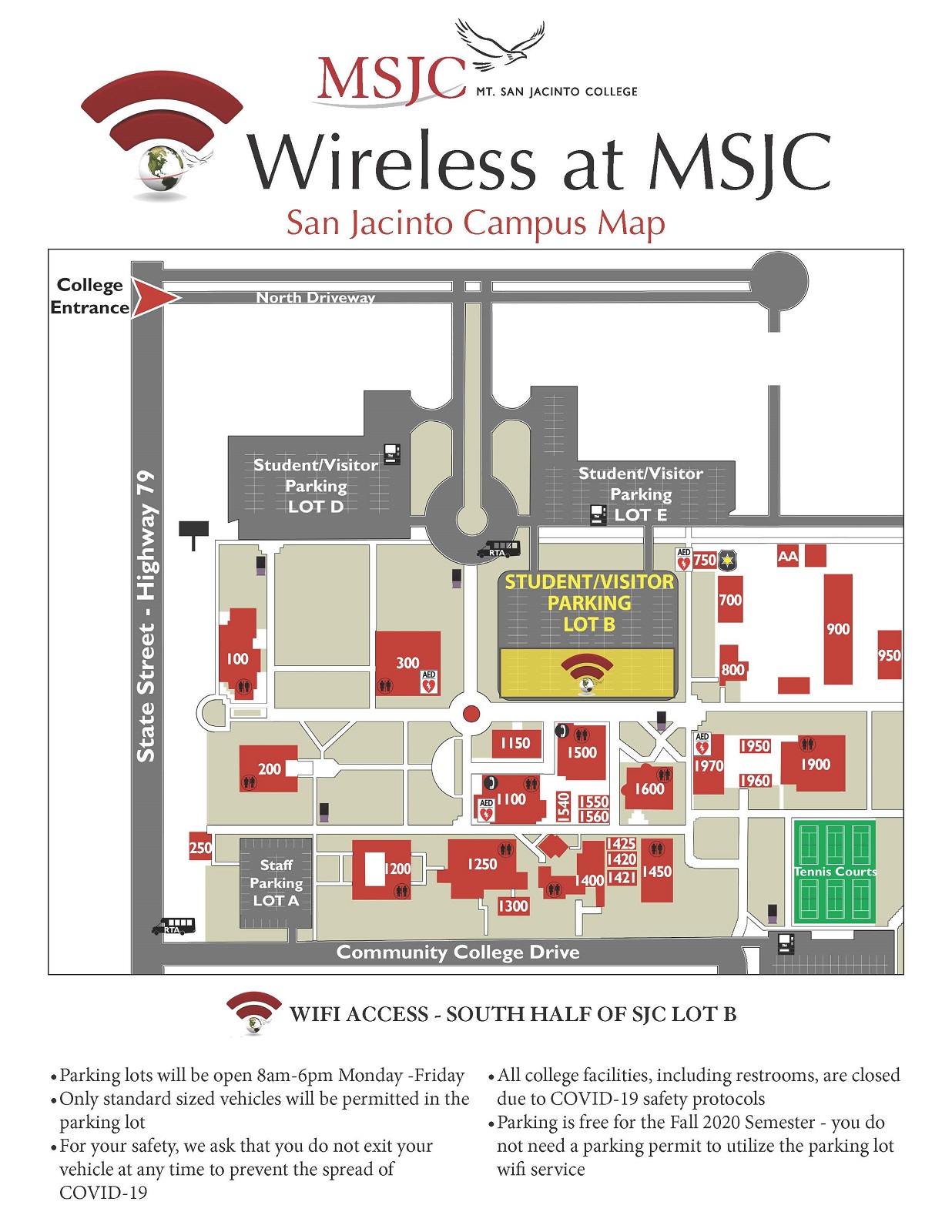 San Jacinto Campus wireless access